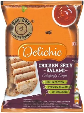 Delichic Spicy Chicken Salami (Frozen) - 250 g